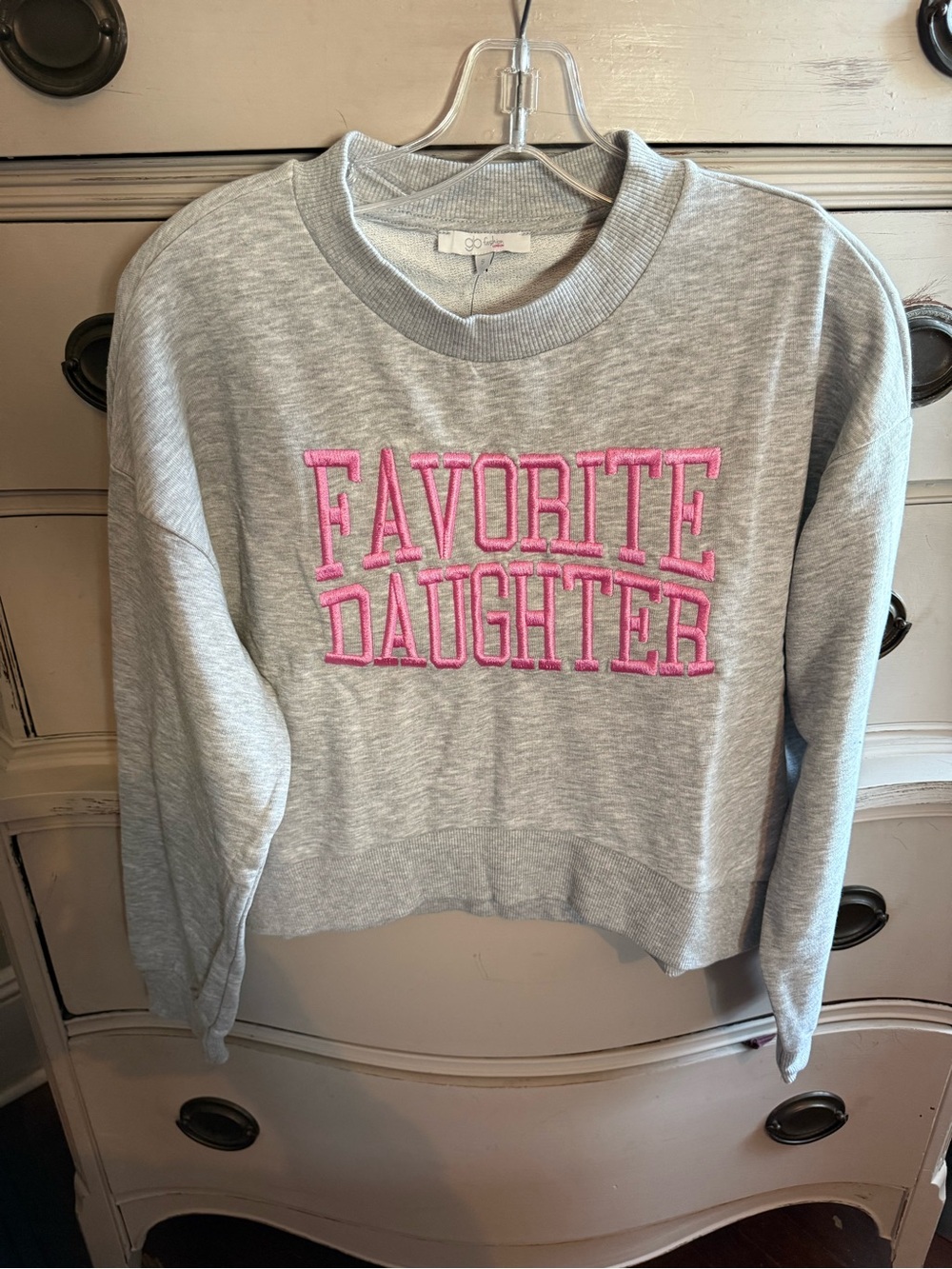 Francesca’s Embroidered Favorite Daughter Sweatshirt S NWT
